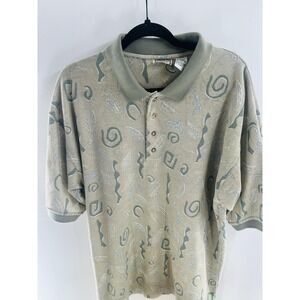 Vtg Bugle‎ Boy Abstract Print Button Down Shirt Men's XL 80s 90s